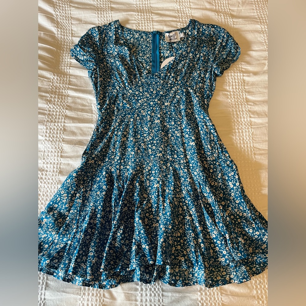 Blue floral dress, size 2 from princess Polly with tags